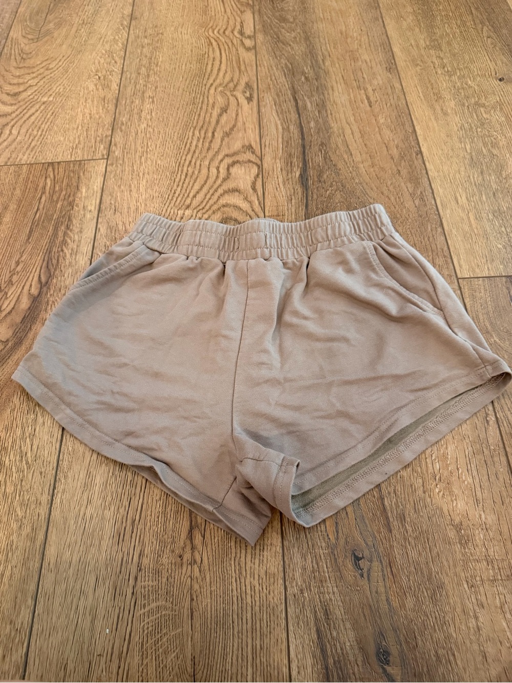 O'Neill Taupe Beige Athletic Shorts with Elastic Waistband